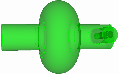 Pillbox with coax coupler