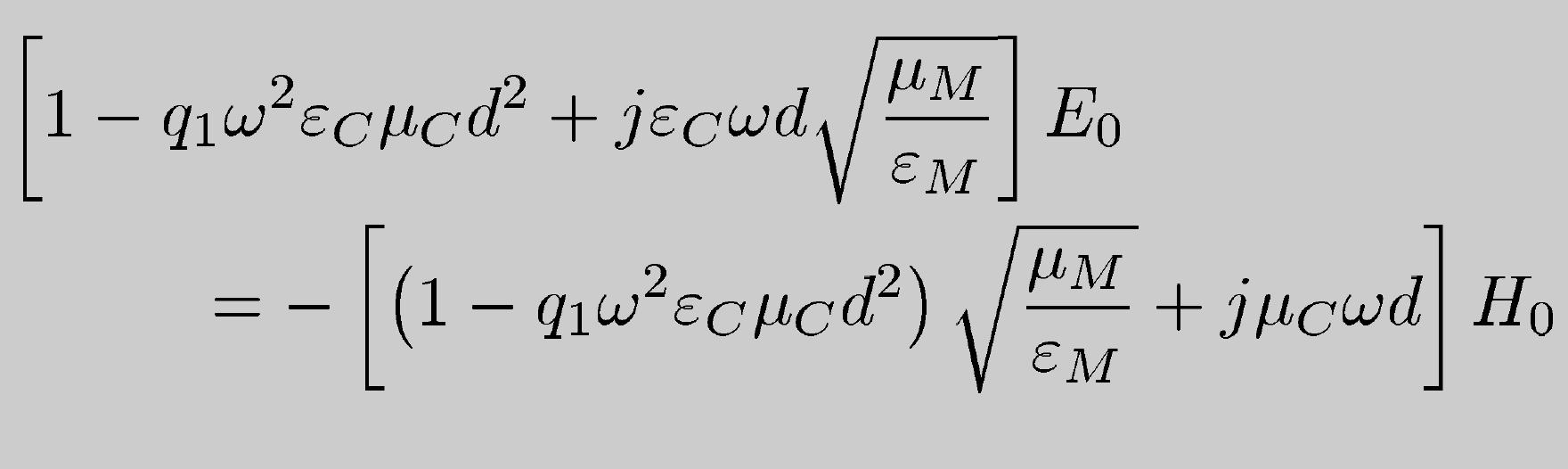 Surface admittance relation